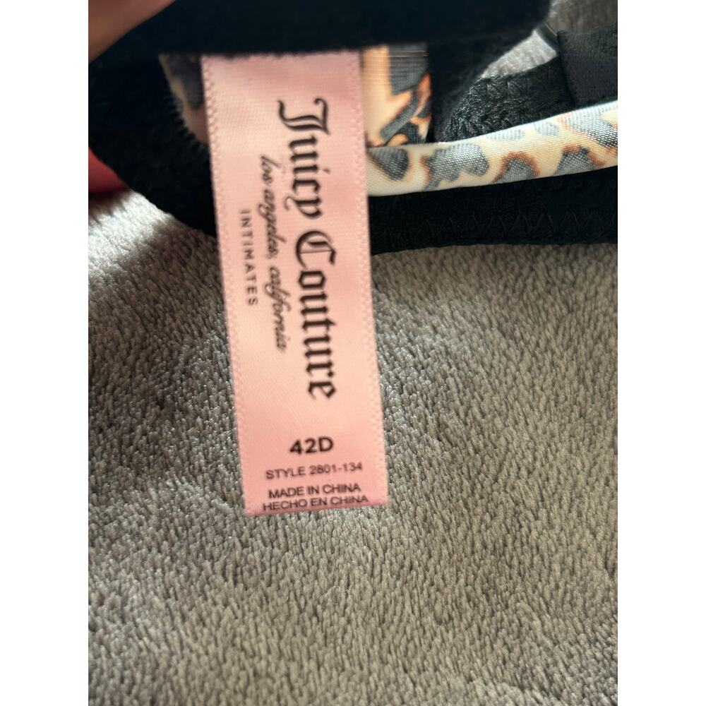 Juicy Couture Women's Bra 42 D Leopard Print Underwire Adjustable Straps - Picture 6 of 10